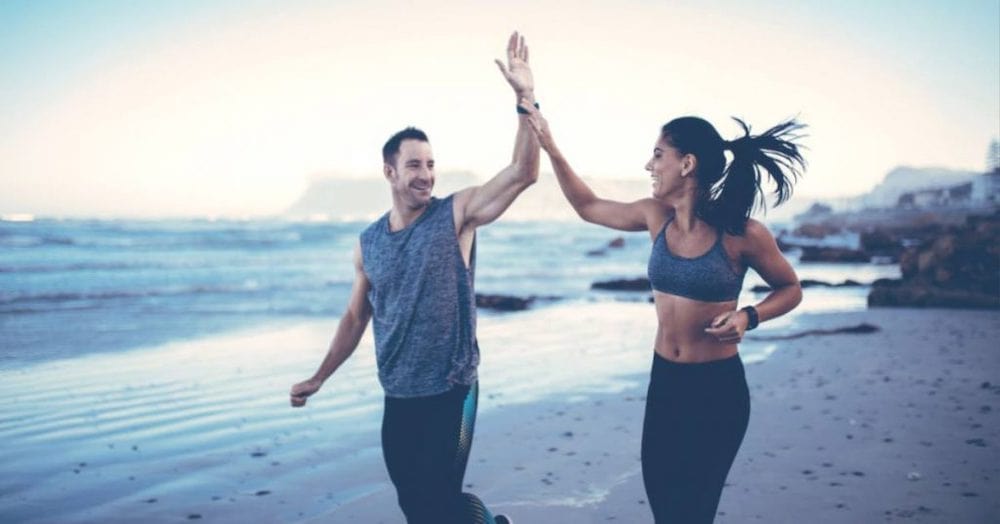fitness couple on personal training certification qualification course in london